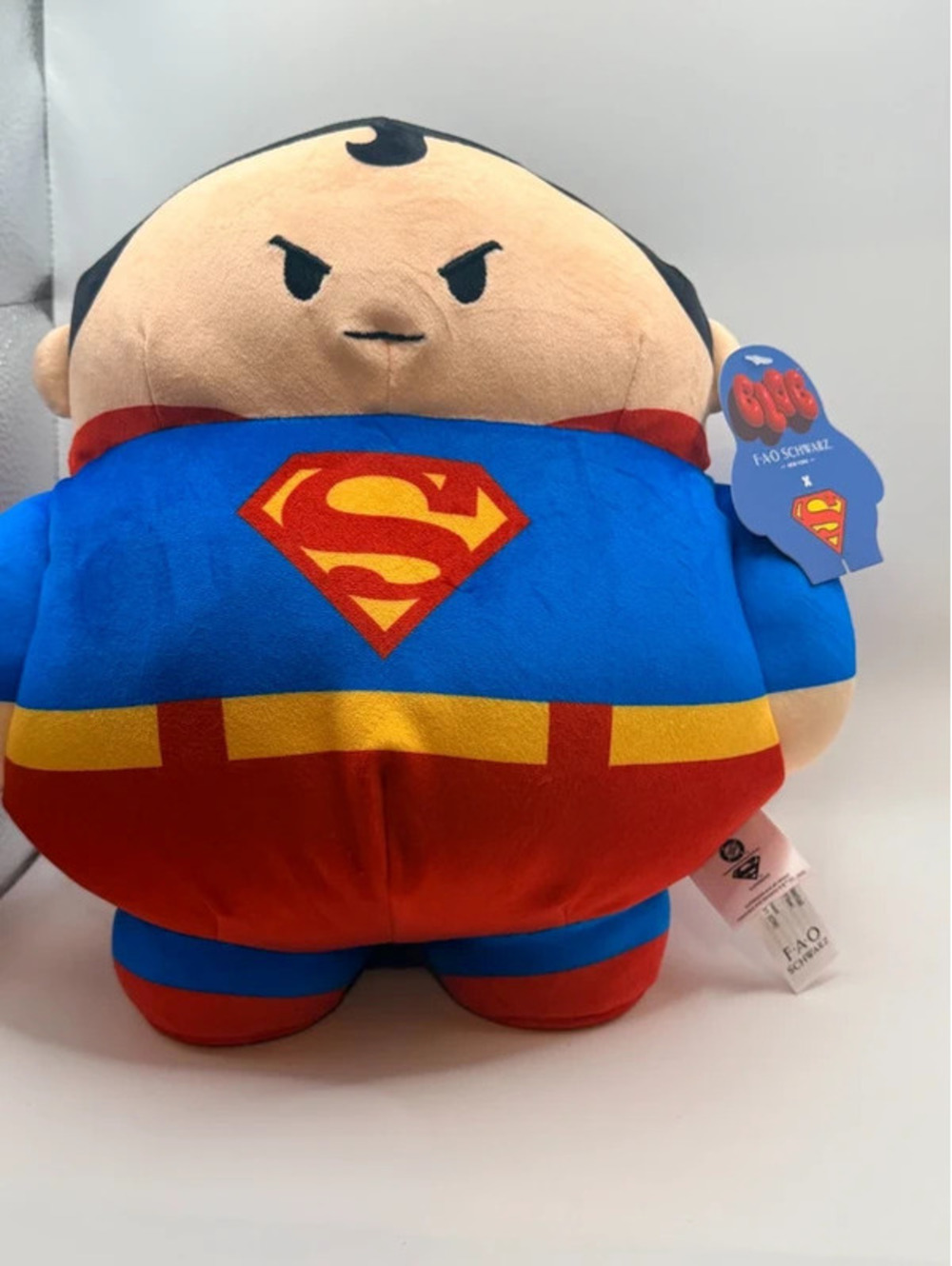 FAO Schwarz Blob 10" Superman Plush Stuffy Stuffed Animalal